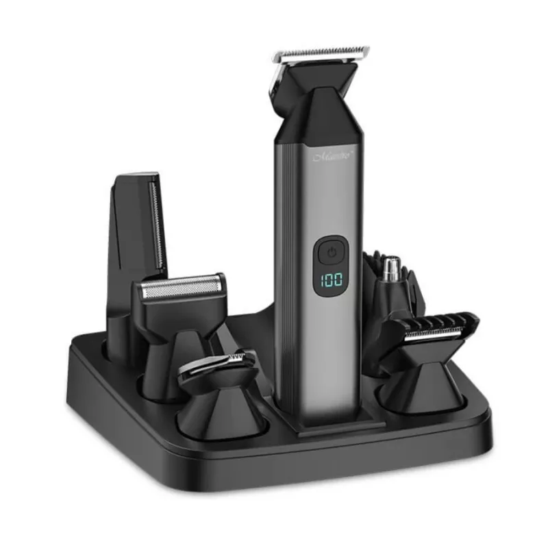 Conjunto de corte de cabelo Maestro MR-661 6-em-1 – preto, conjunto de cuidados multifunções