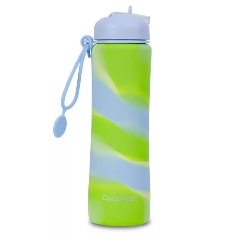 Garrafa de água cool pack Garrafa de água de silicone Z14770 600 ml menina azul