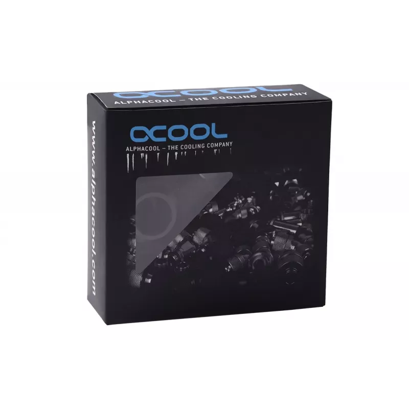 Kit de racores Alphacool 17475 — racores de latão, preto, Ø 22 mm, A 20 mm