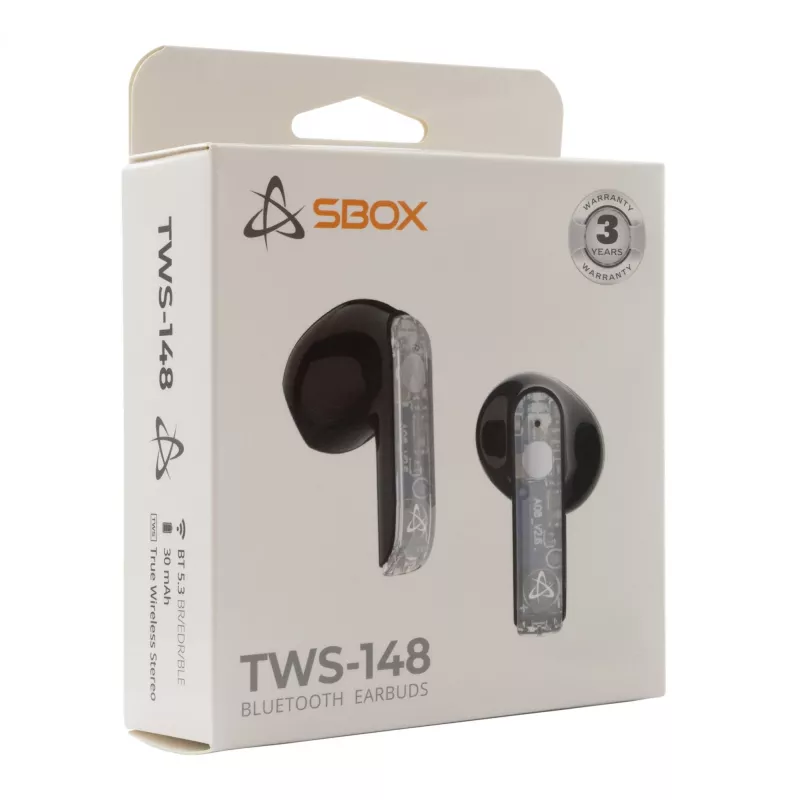 Auscultadores SBOX EB-TWS148 preto