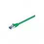 Cabo de rede Wentronic Goobay CAT 6a Patch, S/FTP (PiMF), verde, 0,5 m – LSZH sem halogéneos, cobre (93660)