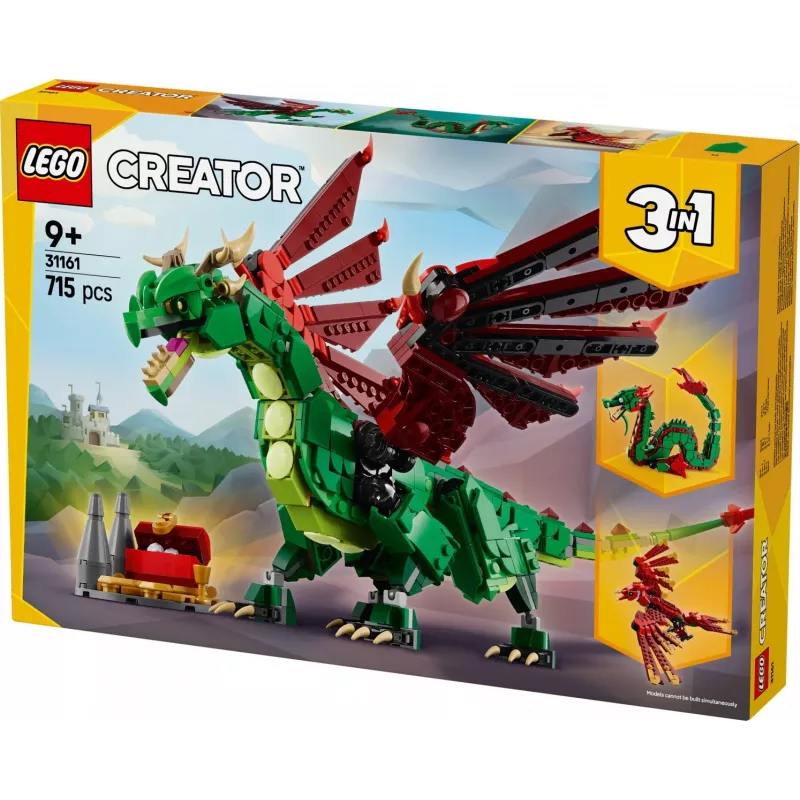 LEGO CREATOR 3 EM 1 31161 Dragão medieval