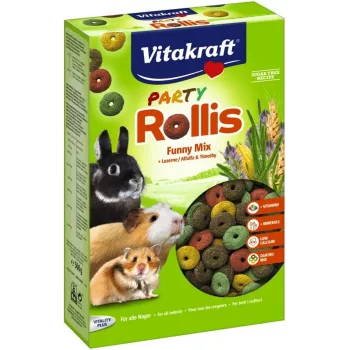 Snack Vitakraft 25247 500 g — snacks com cereais para porquinhos-da-índia, hamsters e coelhos, 13% fibra bruta
