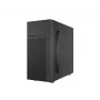Caixa de PC NATEC Helix Mini Tower preto — microATX/Mini-ITX, 3×3,5 polegadas + 5×2,5 polegadas, GPU 33 cm, ligações USB-C/USB-A