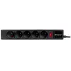 Tracer PowerGear preto 5 tomadas AC 1,5 m 2300 W
