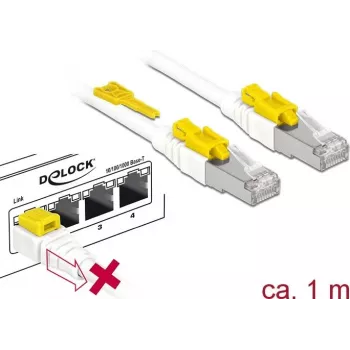 Cabo de rede DeLOCK 85331 RJ-45 Cat6a 1 m branco