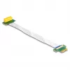Placa riser DeLOCK PCI Express x1 ficha para x1 slot 90° angular com cabo FPC 15 cm