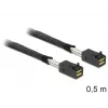 Delock – cabo SAS interno – SAS 6Gbit/s – 4x Mini SAS HD (SFF-8643) para 4x Mini SAS HD (SFF-8643) – 50 cm – para ref.ª: 62703, 62704