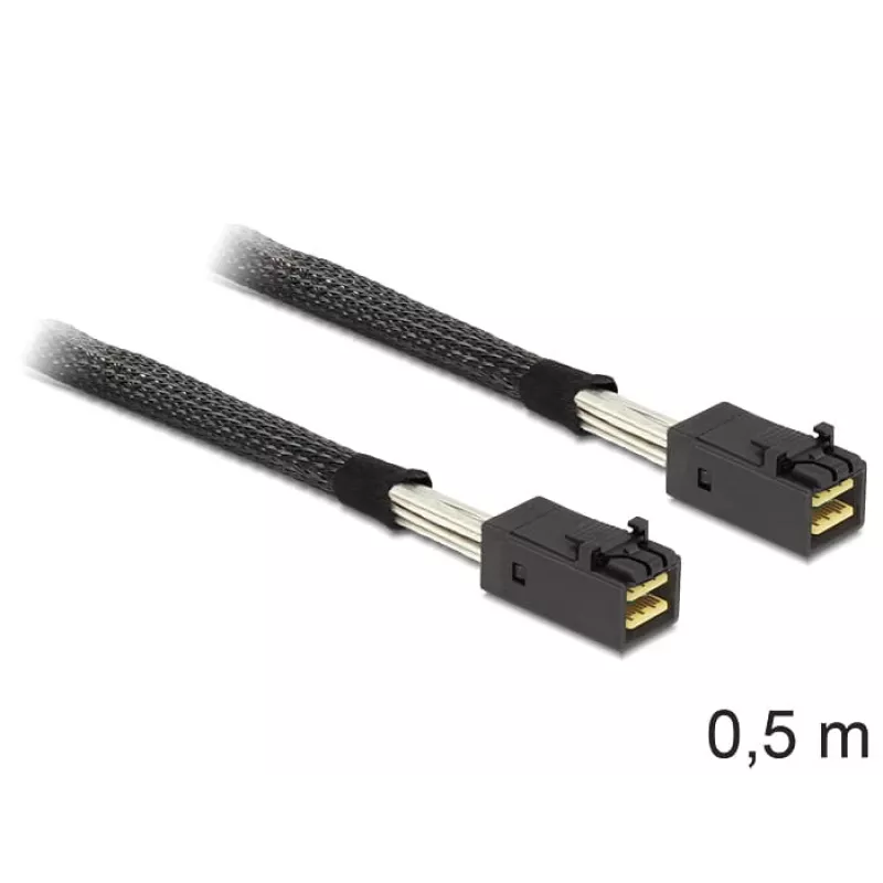 Delock – cabo SAS interno – SAS 6Gbit/s – 4x Mini SAS HD (SFF-8643) para 4x Mini SAS HD (SFF-8643) – 50 cm – para ref.ª: 62703, 62704