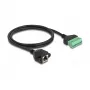 Cabo RJ45 DeLOCK Cat.6 conector fêmea para adaptador de terminais de série 1 m