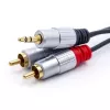Cabo de áudio Qoltec 52339 1m 2x RCA 3,5 mm preto