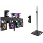 Conjunto de iluminação LED EUROLITE KLS Scan Pro Next Compact com suporte de coluna preto BPS-3