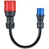 go-e conjunto de adaptadores Gemini flex 22 kW. Cor do cabo: Preto, Formato da ligação 1: Reto, Formato da ligação 2: Reto. Corrente máxima de funcionamento (trifásica