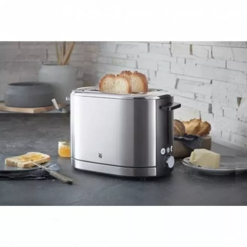 Torradeira WMF Bueno Pro 6 — 2 fatias, 870 W, prateado/preto