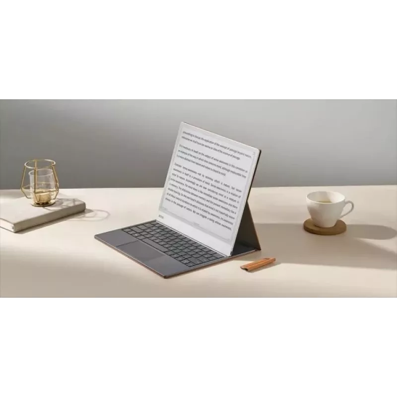 Estojo com teclado para Onyx Boox Note Max e Tab X C — película protetora castanha com teclado integrado