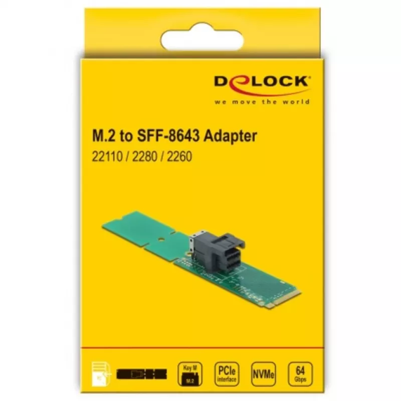 Adaptador M.2 Key M para SFF-8643 NVMe DeLOCK 63145