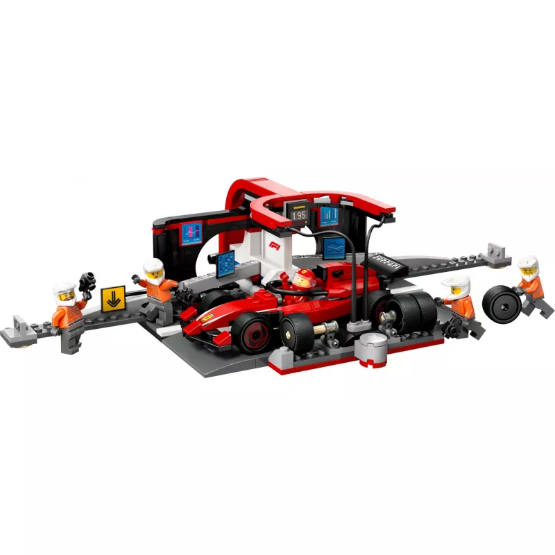 LEGO City conjunto de boxes F1 60443 – Carro Ferrari F1, 322 peças, 5 minifiguras, idade 6+