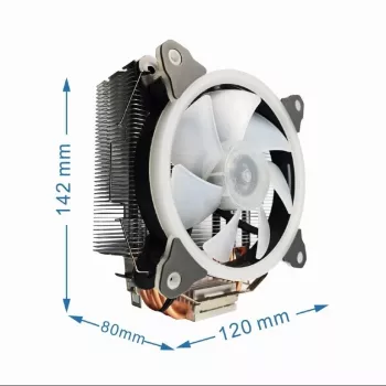 Arrefecedor de CPU Gembird CPU-HURACAN-ARGB-X130 12 cm preto branco