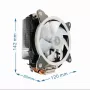 Arrefecedor de CPU Gembird CPU-HURACAN-ARGB-X130 12 cm preto branco