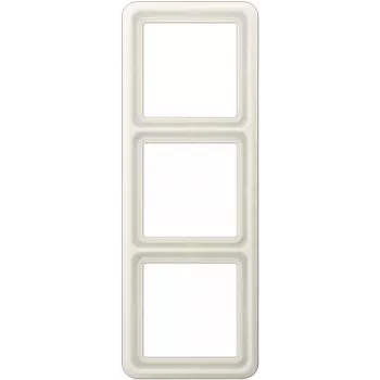 Jung CD 500 CD 583 W moldura tripla, vertical/horizontal, branco