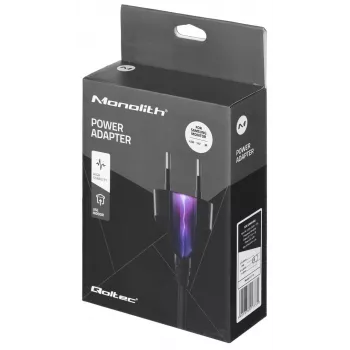 Carregador móvel QOLTEC 51773, 42W, 14V 3A, entrada 220–240V 50/60Hz, preto, cabo 1,19m