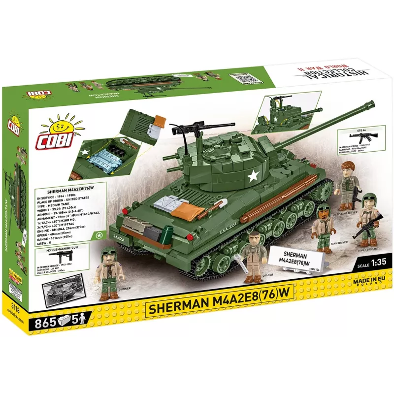 Blocos de construção Sherman M4A2E8 865 peças