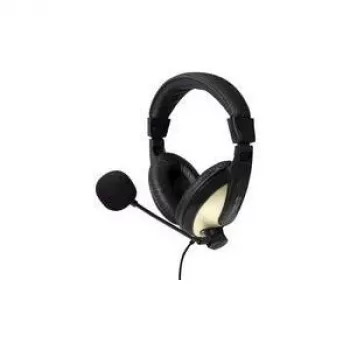 LogiLink HS0011A – Call center/escritório – bináurico – arco de cabeça – preto – com fios – 3,5 mm (1/8 polegadas) (HS0011A)