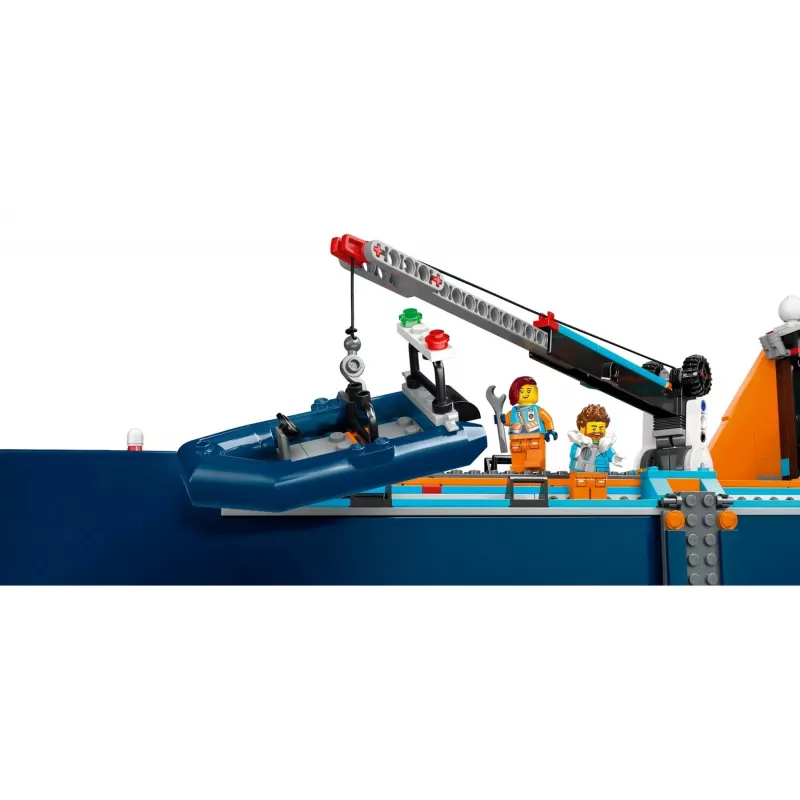 Brinquedo de construção LEGO City navio de expedição ao Ártico 60368 — 815 peças, 7+ anos, inclui 4 minifiguras