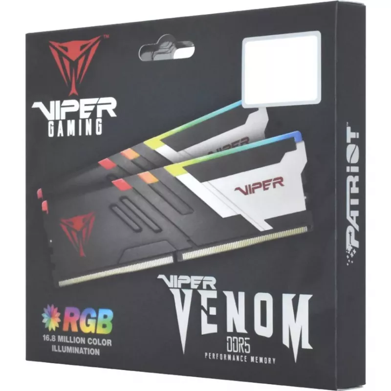 Patriot Memory DIMM 32 GB DDR5-6600 2x 16 GB Dual Kit preto Viper Venom RGB INTEL XMP