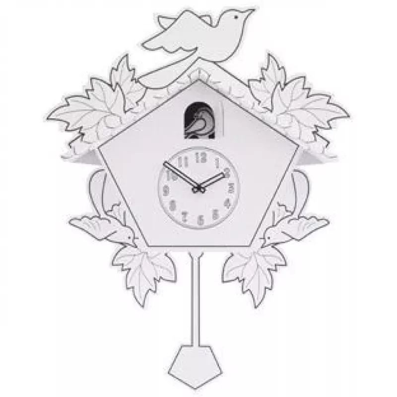 NeXtime Relógio 2999 Cuck a Do It Yourself, 40 x 55 cm, parede, branco