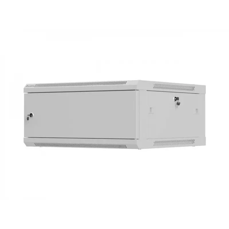 Armário de instalação 19 polegadas para montagem na parede LANBERG 4U 600x600 mm, cinzento