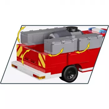 Brinquedo de construção montável Cobi RAM 3500 carro de bombeiros COBI-24612 conjunto modelo 2-em-1