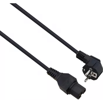 Cabo de alimentação Helos 262773 preto 1,8 m CEE7/7 conector fêmea C15