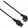 Cabo de alimentação Helos 262773 preto 1,8 m CEE7/7 conector fêmea C15