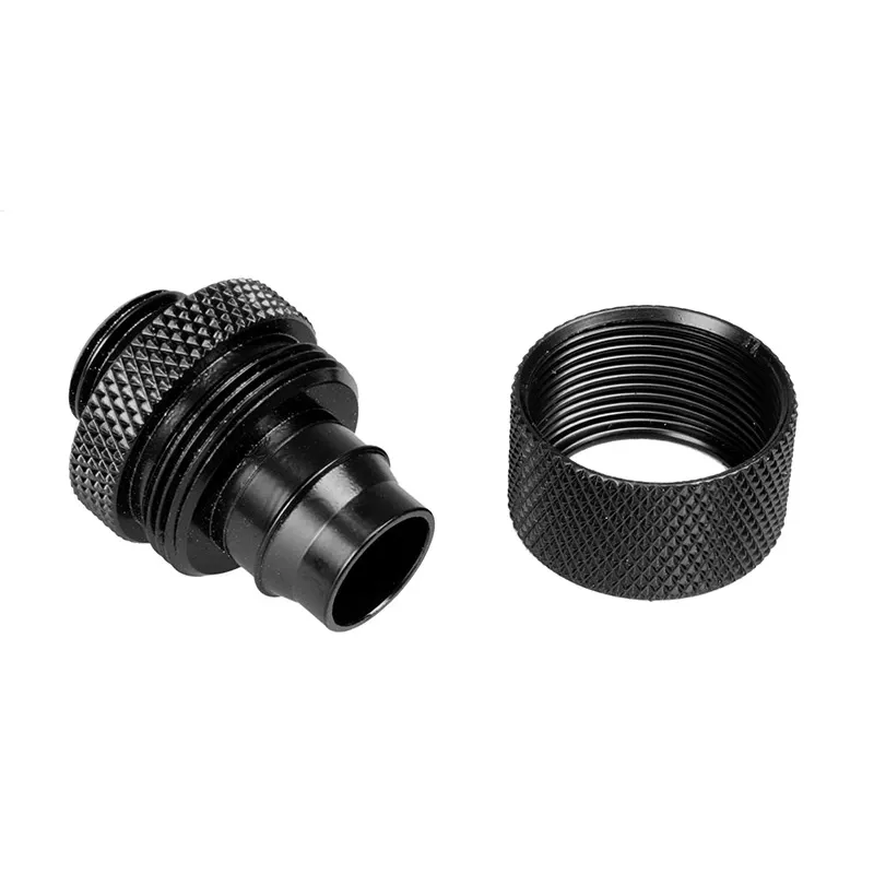 Conector de compressão Bitspower G1/4 rosca macho para 16/11 mm reto — preto mate