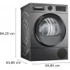 Máquina de secar roupa com bomba de calor Bosch WQG245DXSN 9 kg