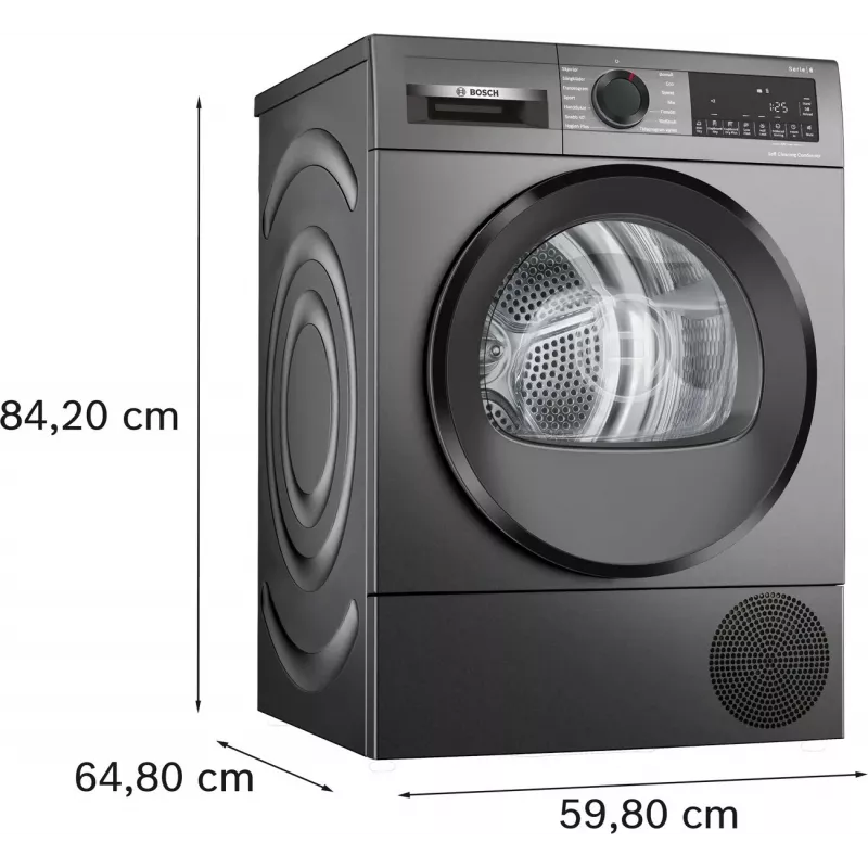 Máquina de secar roupa com bomba de calor Bosch WQG245DXSN 9 kg