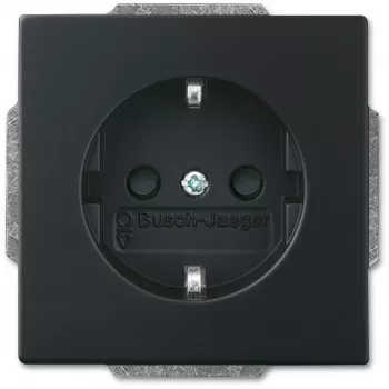 Tomada Busch-Jaeger 2011-0-3883 CEE 7/3 2P+E 16 A 250 V preto