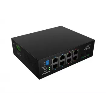 Switch de rede LANBERG ILGE-8P-2S-120 Light Industrial PoE 4xBT 4xAT 2xSFP DIN não gerido Gigabit
