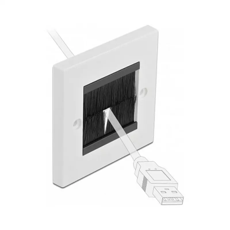 Placa de parede DeLOCK 66491 branco