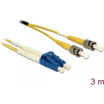 DeLOCK 84690 cabo de fibra ótica InfiniBand 3 m 2x LC 2x ST amarelo