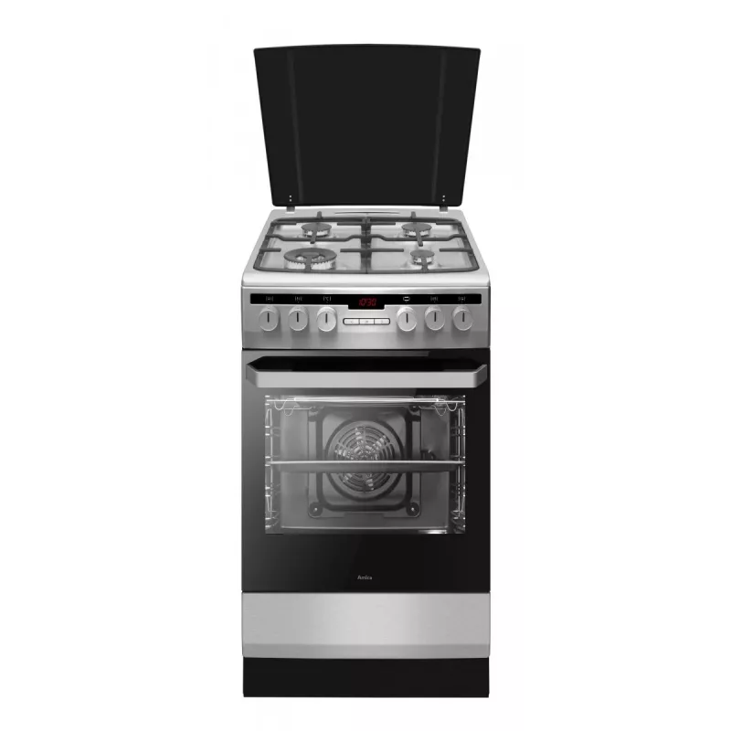 Fogão independente AMICA 58GEH3.31HZpTaDA(Xx) Pizza Wok, classe de eficiência energética A