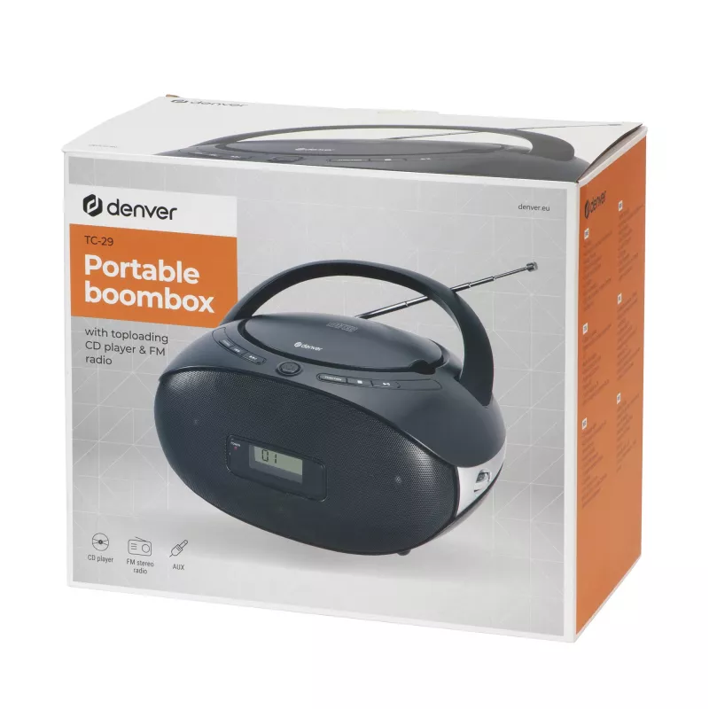 Inter Sales Denver TC-29 - Analógico - FM - Leitor - CD-R CD-RW - 1 W...