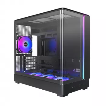 Caixa para PC Montech KING 15 PRO preto — Midi-Tower para micro ATX / Mini-ITX