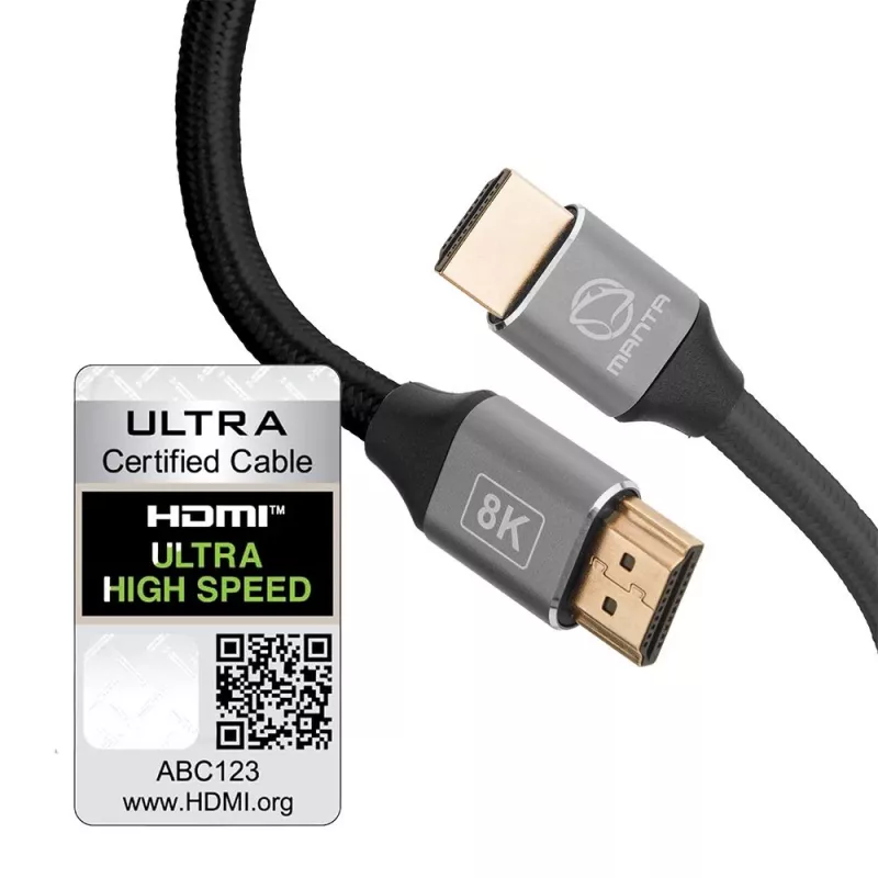 Cabo HDMI MANTA HDMI-1.5MC 1,5 m, suporta até 8K