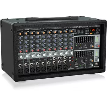 Misturadora de áudio Behringer PMP2000D 14 canais 2000W Preto