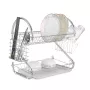 Escorredor de louça Maestro MR-1025-38, aço lacado, estrutura dupla, 38 cm, acabamento cromado