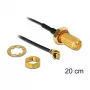 Cabo coaxial DeLOCK 88746 0,2 m preto
