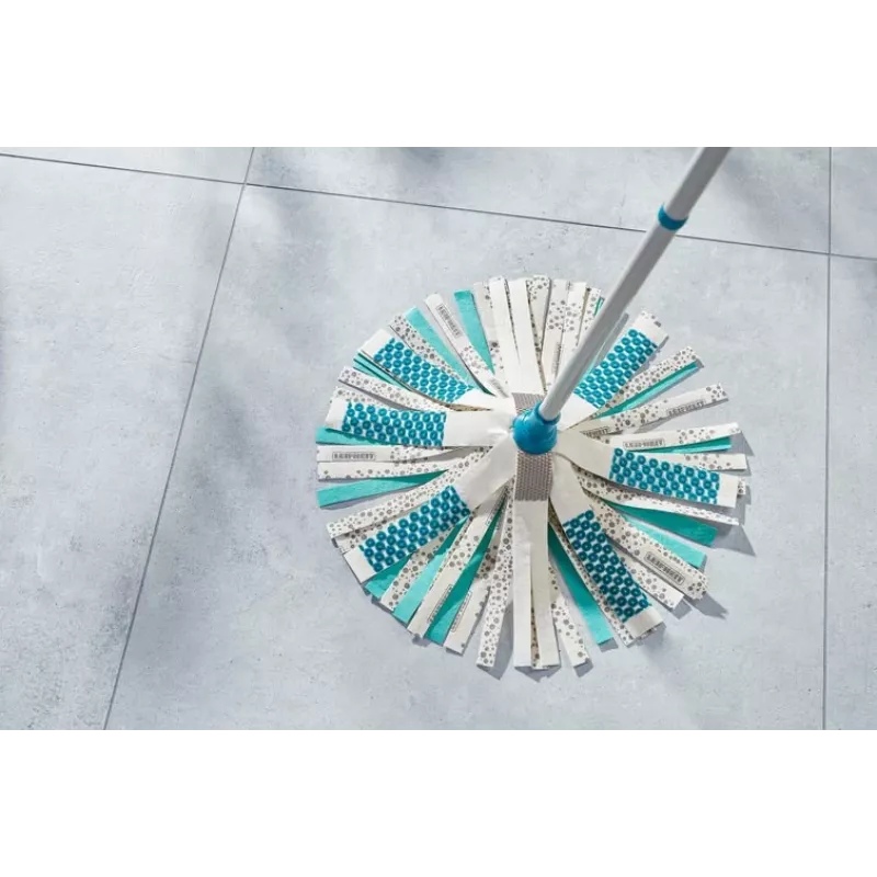 LEIFHEIT 52106 Esfregona de algodão, fibra, húmido e seco, azul, branco
