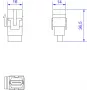 Módulo Keystone HDMI Bachmann 918.0411 — módulo HDMI 2.0 para placas de parede Keystone e patch panels